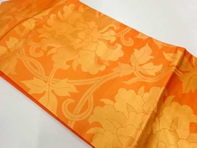 JAPANESE KIMONO / VINTAGE NAGOYA OBI / WOVEN CHINESE FLOWER